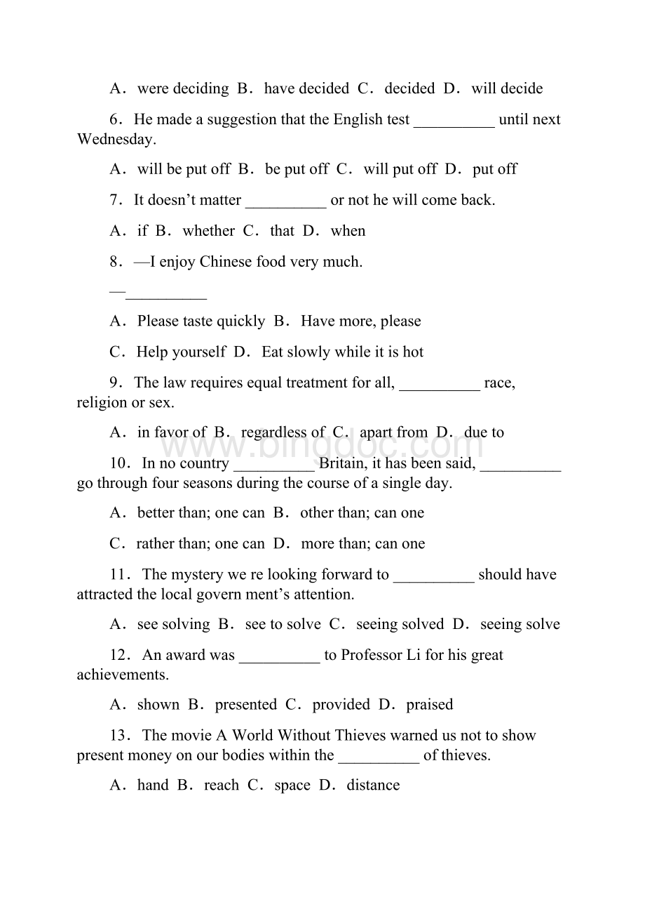 四川省南充高中届高三第二次月考英语.docx_第2页