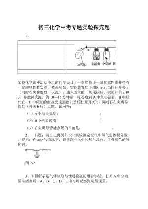 初三化学中考专题实验探究题.docx