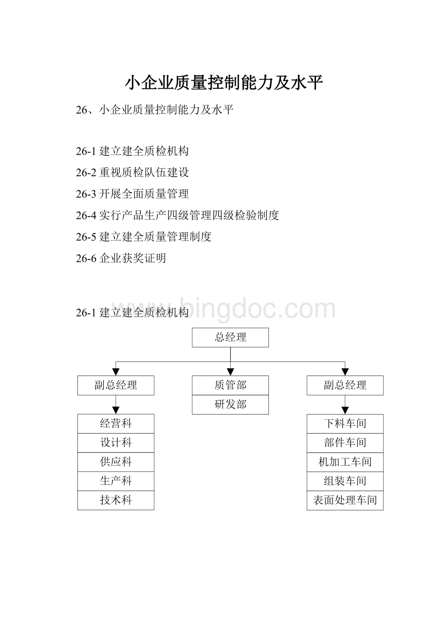 小企业质量控制能力及水平.docx_第1页