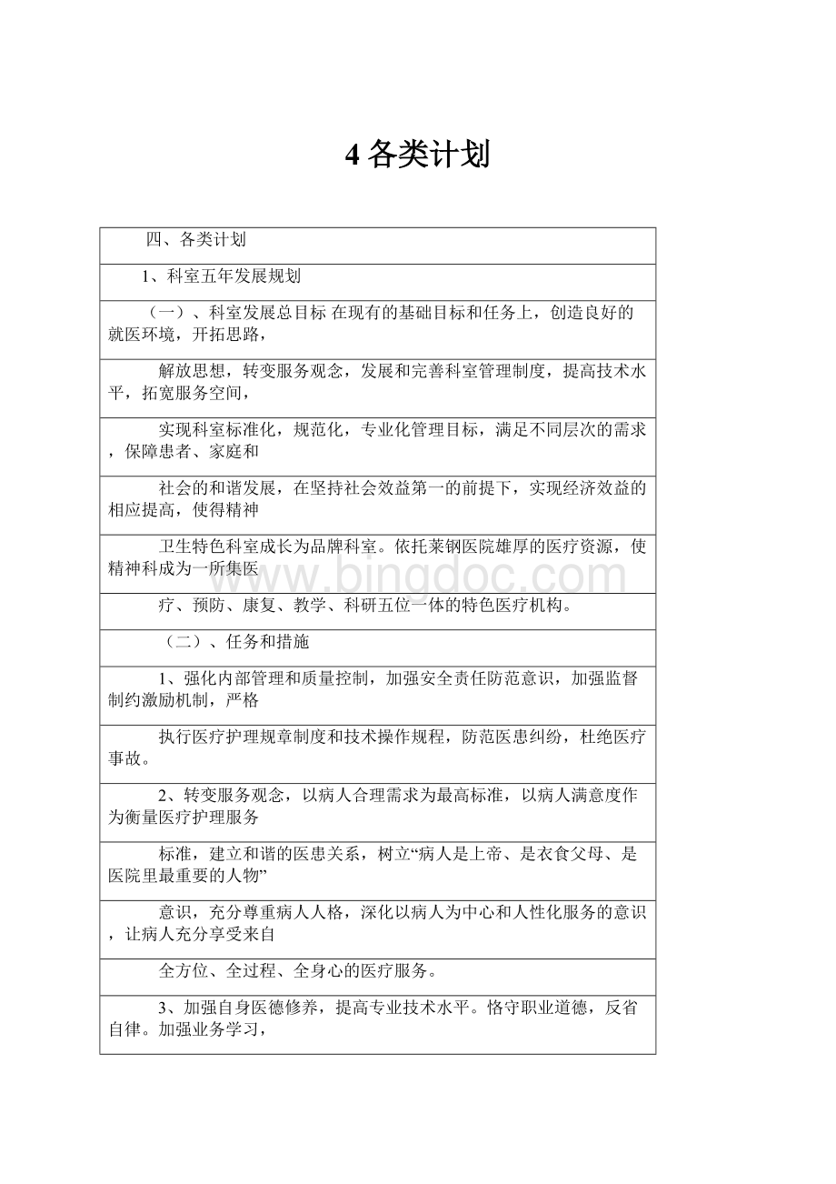 4各类计划Word格式.docx