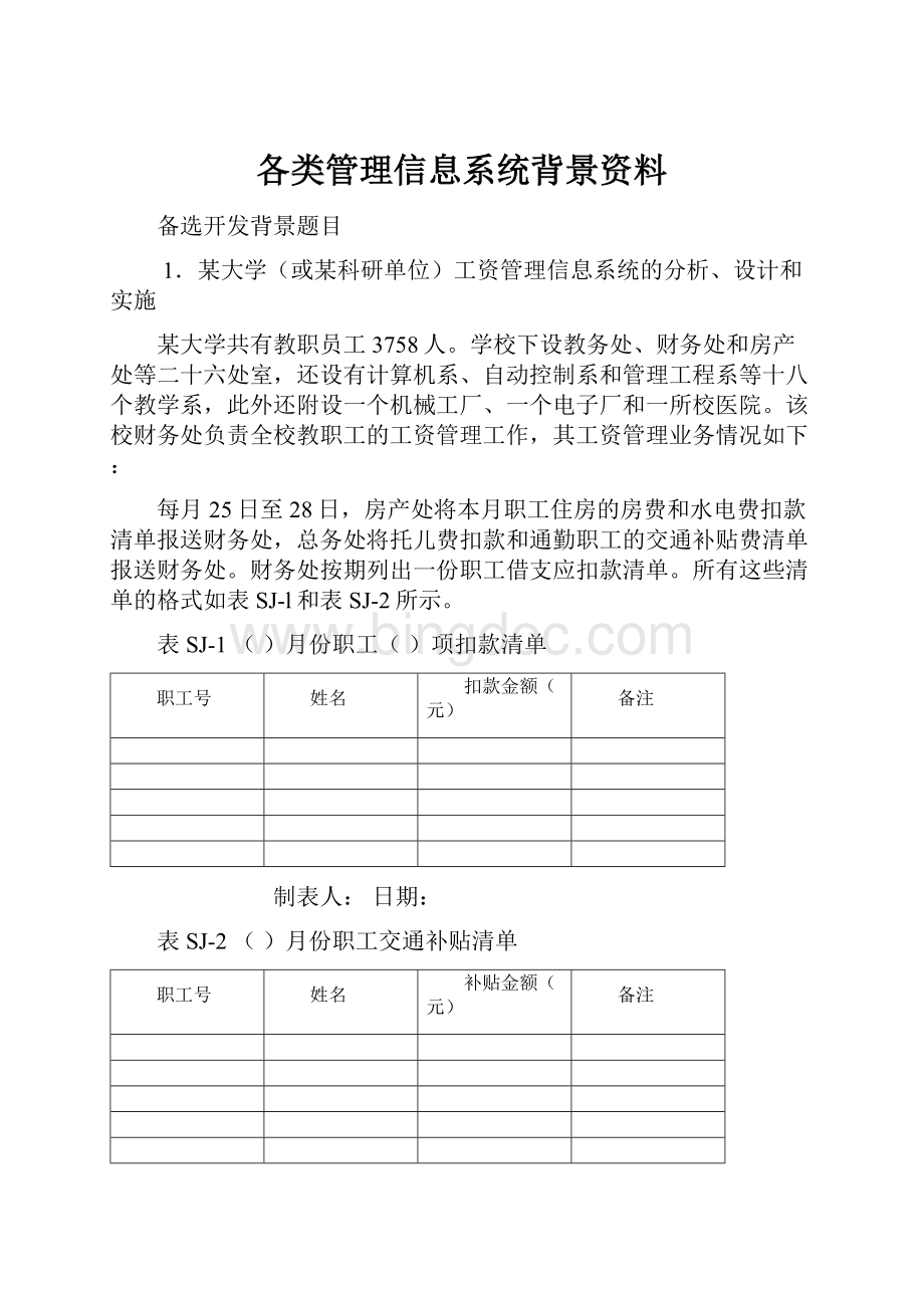 各类管理信息系统背景资料Word下载.docx_第1页