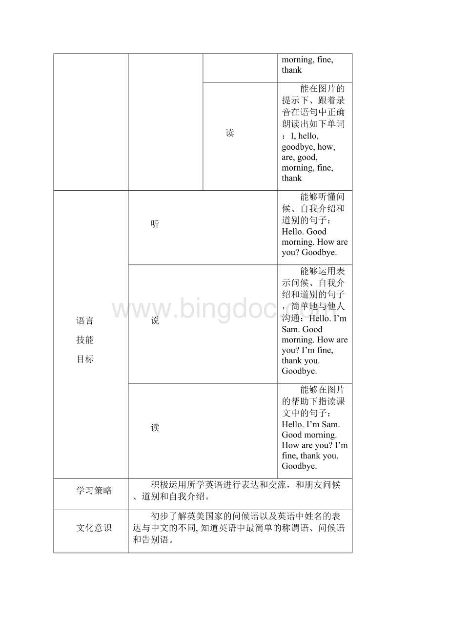 新标准外研版小学三年级英语上册教案.docx_第2页