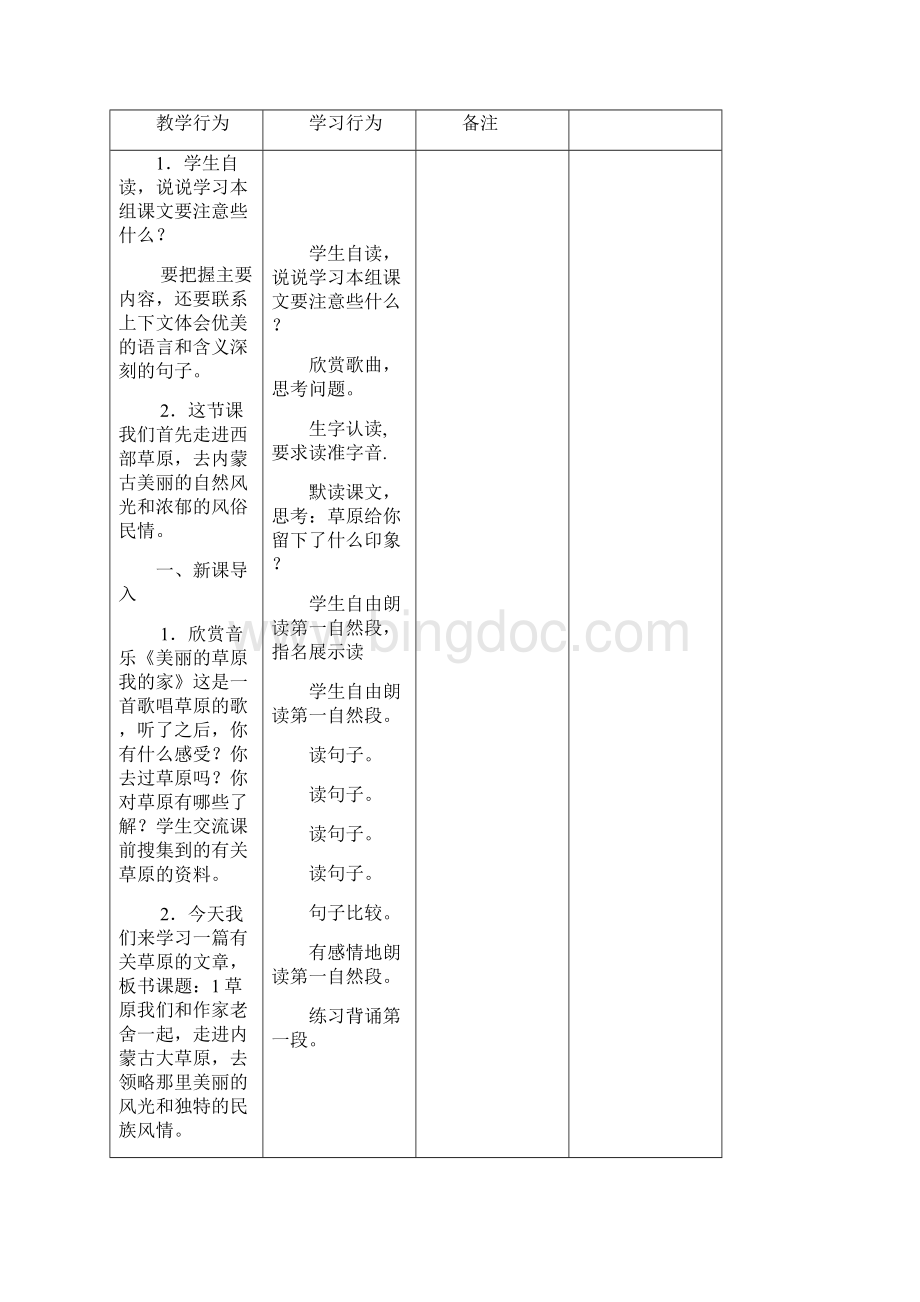 强烈推荐人教版小学五年级语文下册教案表格式.docx_第2页