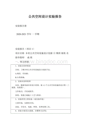 公共空间设计实验报告Word文件下载.docx