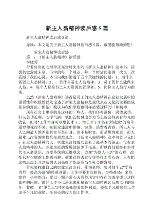 新主人翁精神读后感5篇Word文档下载推荐.docx