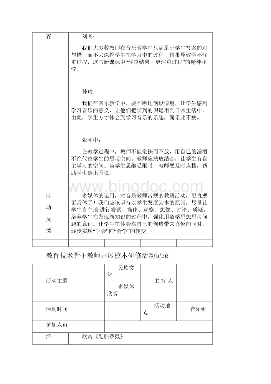 教师开展校本研修活动记录DOC教学内容.docx_第3页