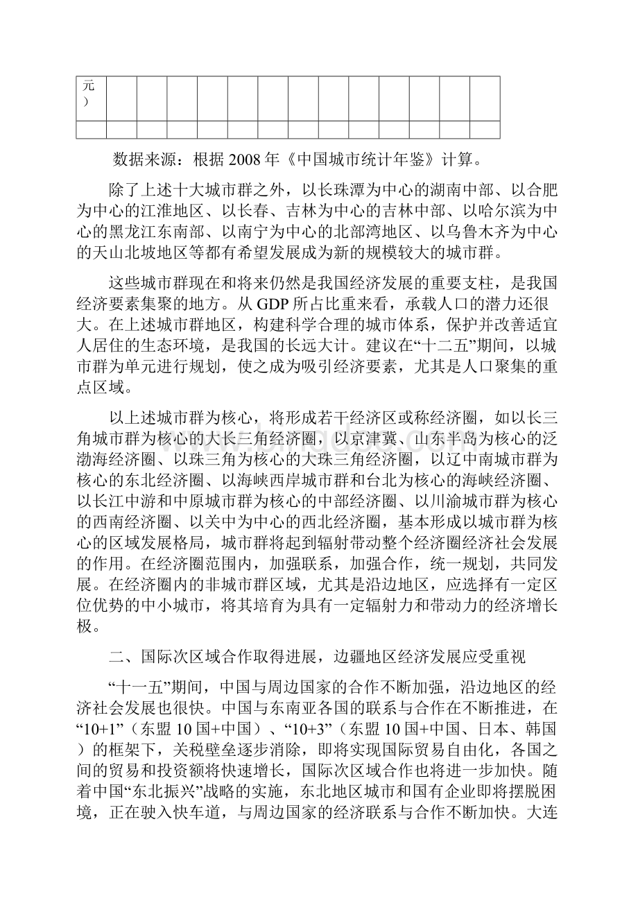 中国区域发展新格局及促进区域协调发展的若干建议Word下载.docx_第3页