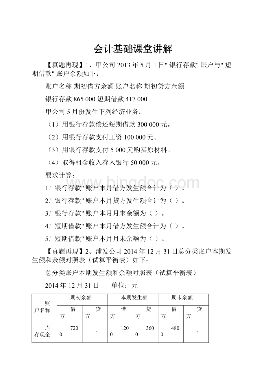 会计基础课堂讲解Word文档格式.docx_第1页