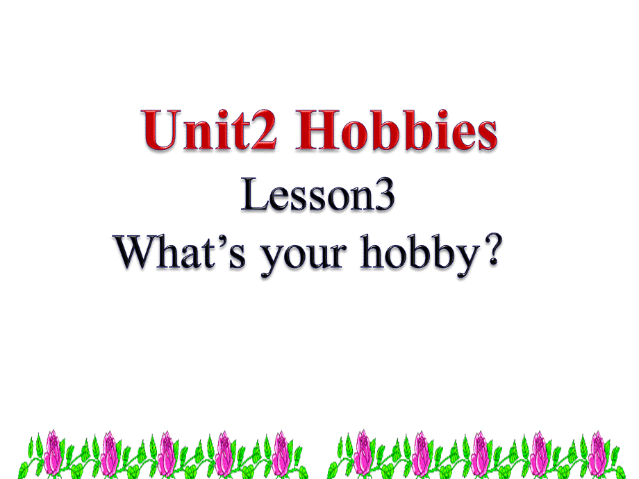 鲁科版四年级英语上册Unit2Hobbies课件PPT推荐.ppt_第1页