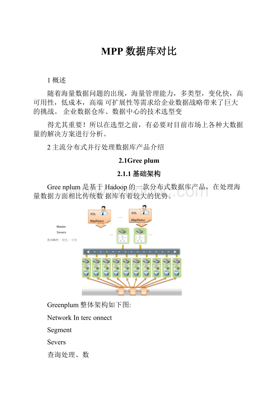 MPP数据库对比.docx