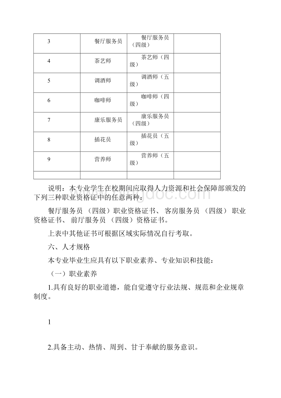 中等职业学校高星级饭店运营与管理专业教学标准教育部Word格式文档下载.docx_第2页