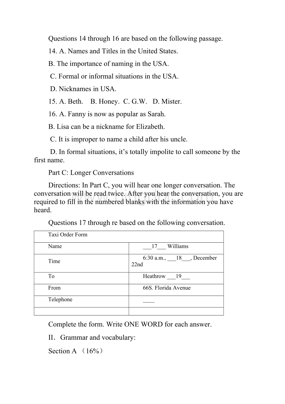 高一英语上册期期末考试试题2doc.docx_第3页