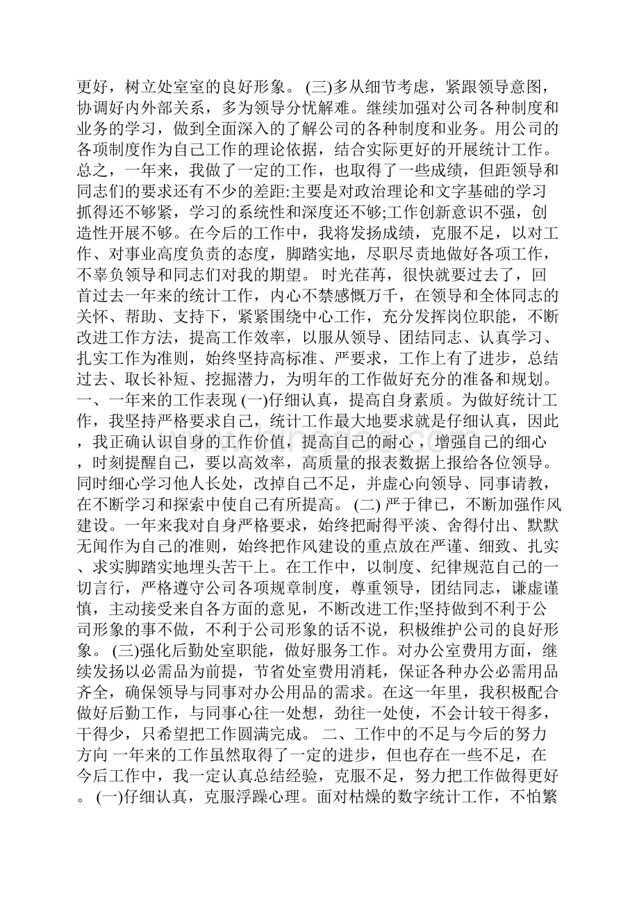 统计员个人年终工作总结.docx_第2页