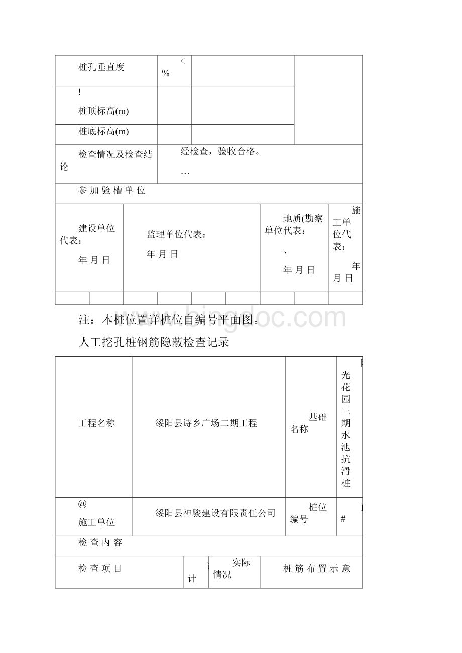 人工挖孔桩记录表格全套.docx_第2页