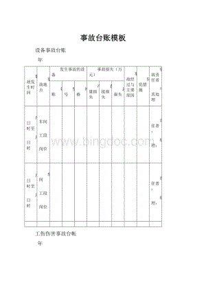 事故台账模板.docx