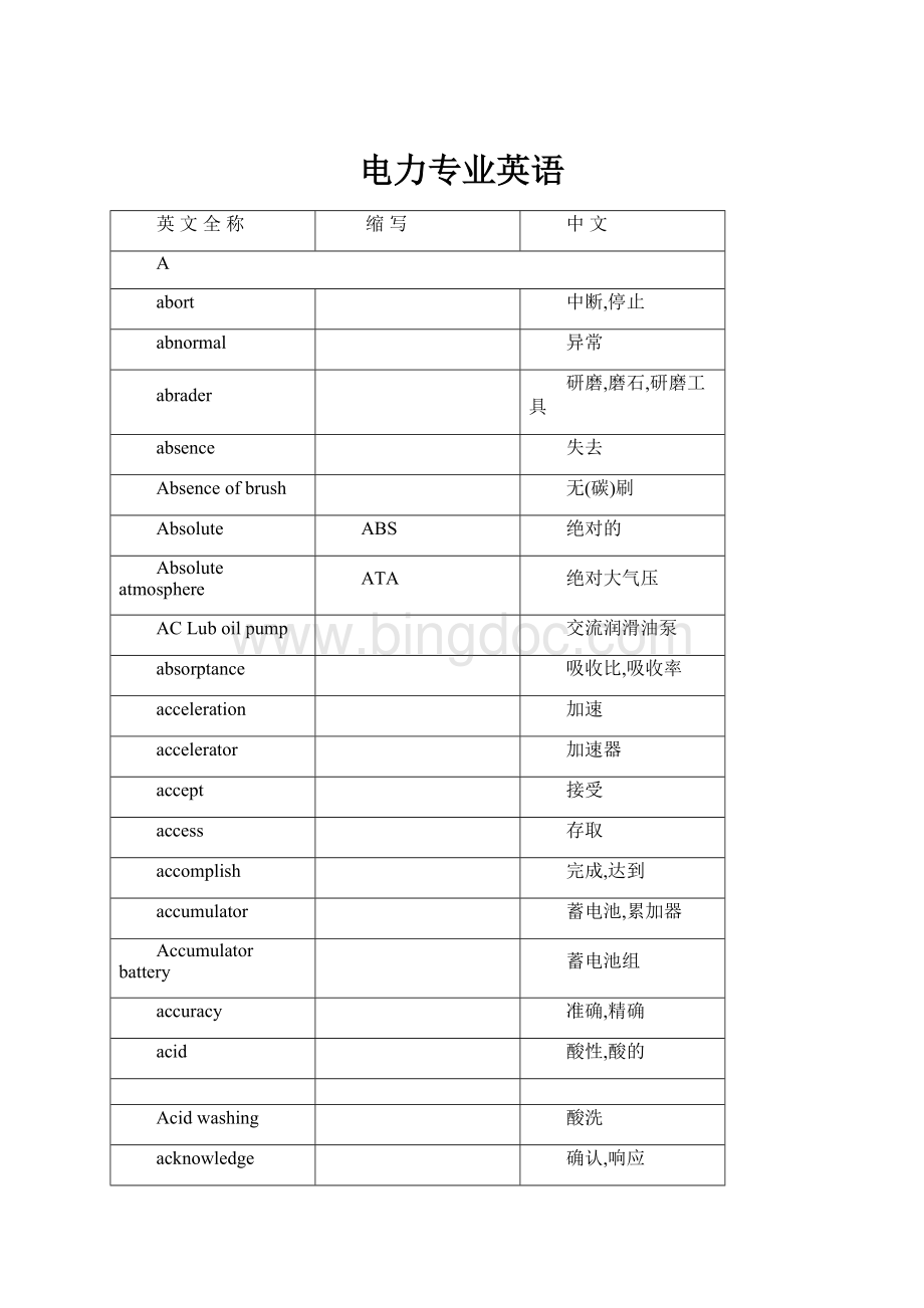 电力专业英语Word文档下载推荐.docx