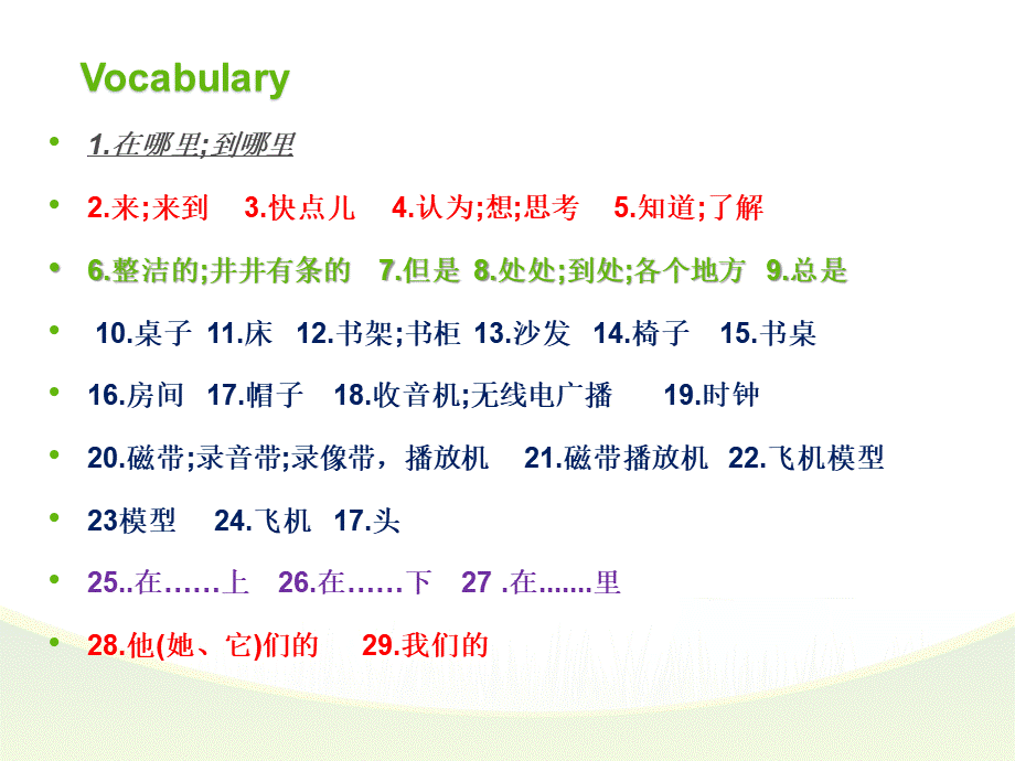 七年级上册Unit4复习PPT.ppt_第2页