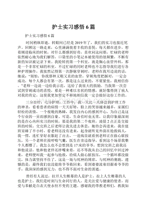 护士实习感悟6篇Word格式.docx