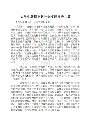 大学生暑期支教社会实践报告3篇.docx