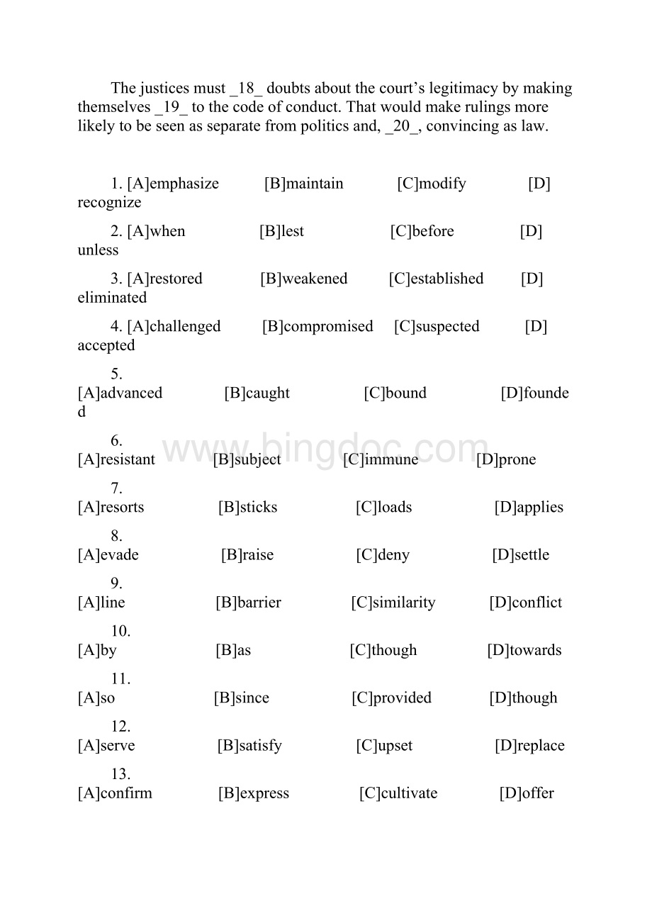 考研英语一真题及答案完整解析Word文档下载推荐.docx_第2页