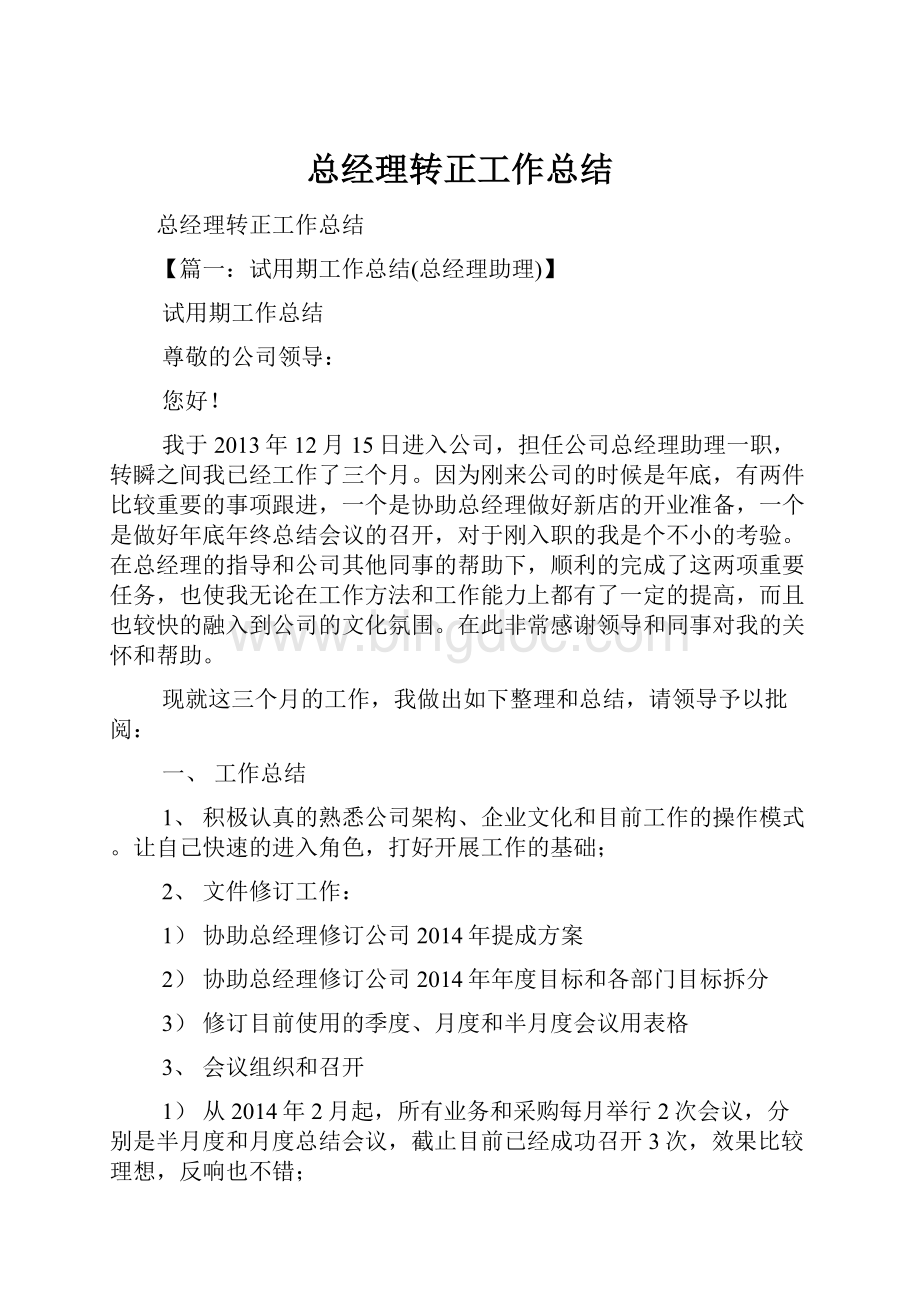 总经理转正工作总结.docx