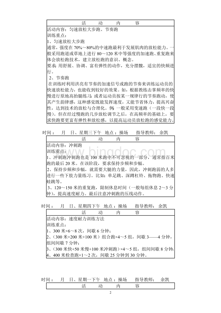 小学田径兴趣小组活动记录.doc_第2页