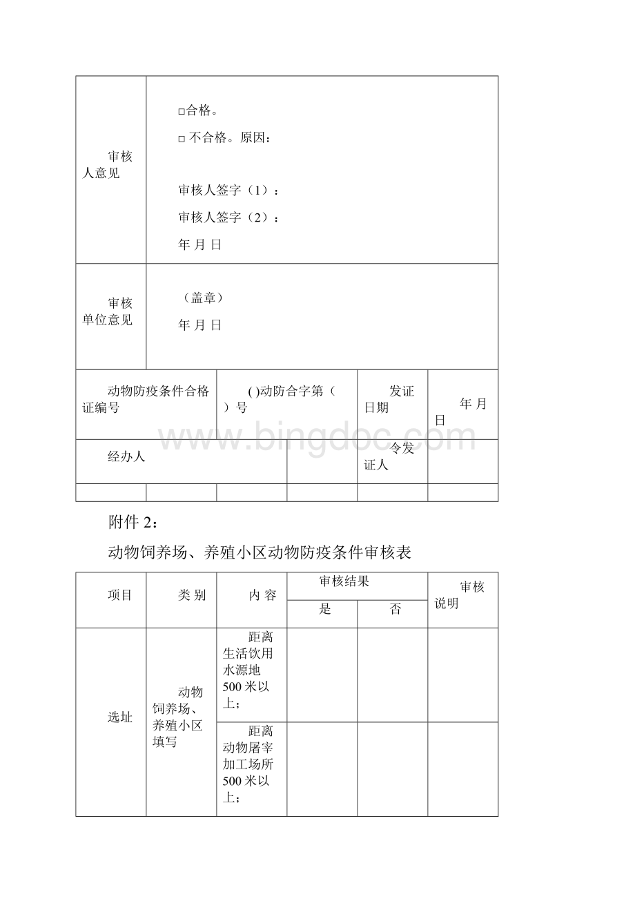 《动物防疫条件合格证》申请表Word格式文档下载.docx_第3页