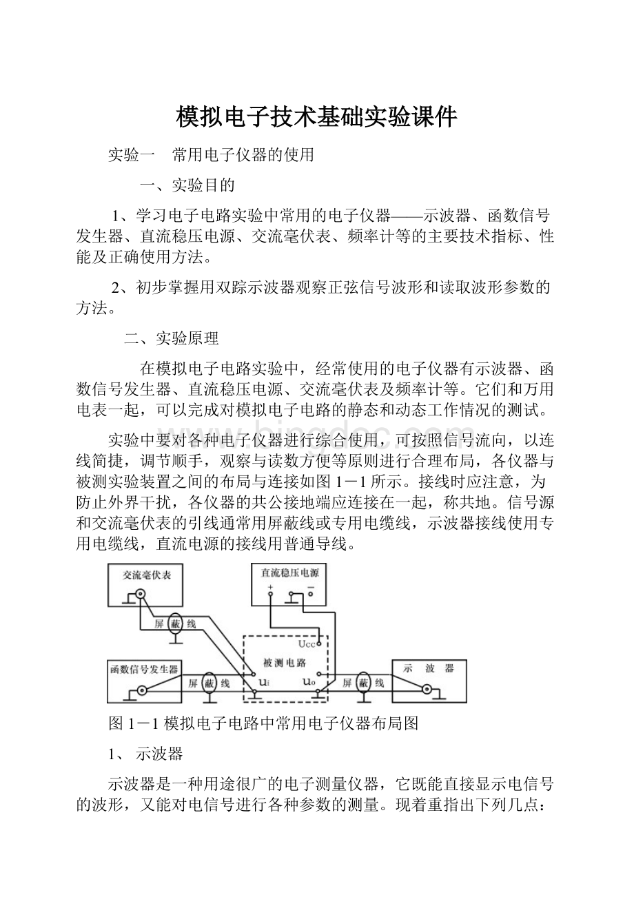 模拟电子技术基础实验课件.docx_第1页