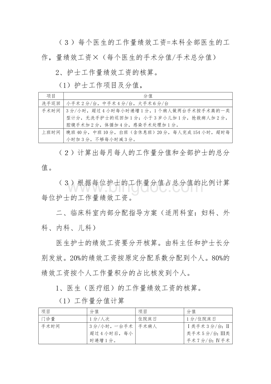 绩效考核科室二次分配指导方案Word格式文档下载.doc_第2页