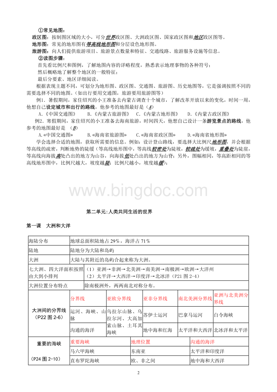 七年级历史与社会上册人教版复习提纲.doc_第2页