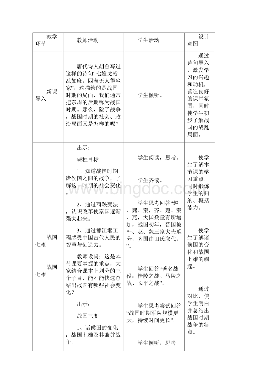 名师整理历史七年级上册 第7课 《战国时期的社会变化》市优质课一等奖教案文档格式.docx_第2页