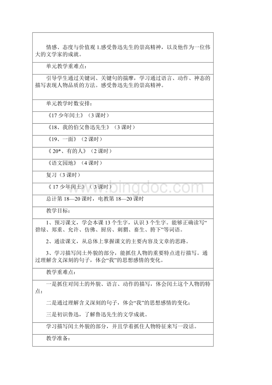 六年级语文五单元教案Word文件下载.docx_第2页