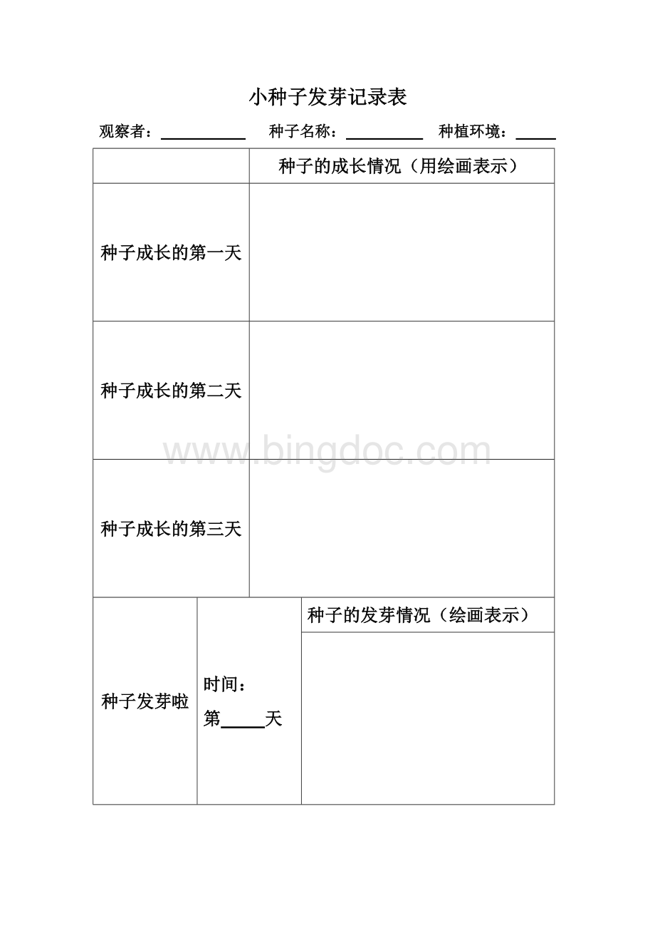 小种子发芽记录表.doc