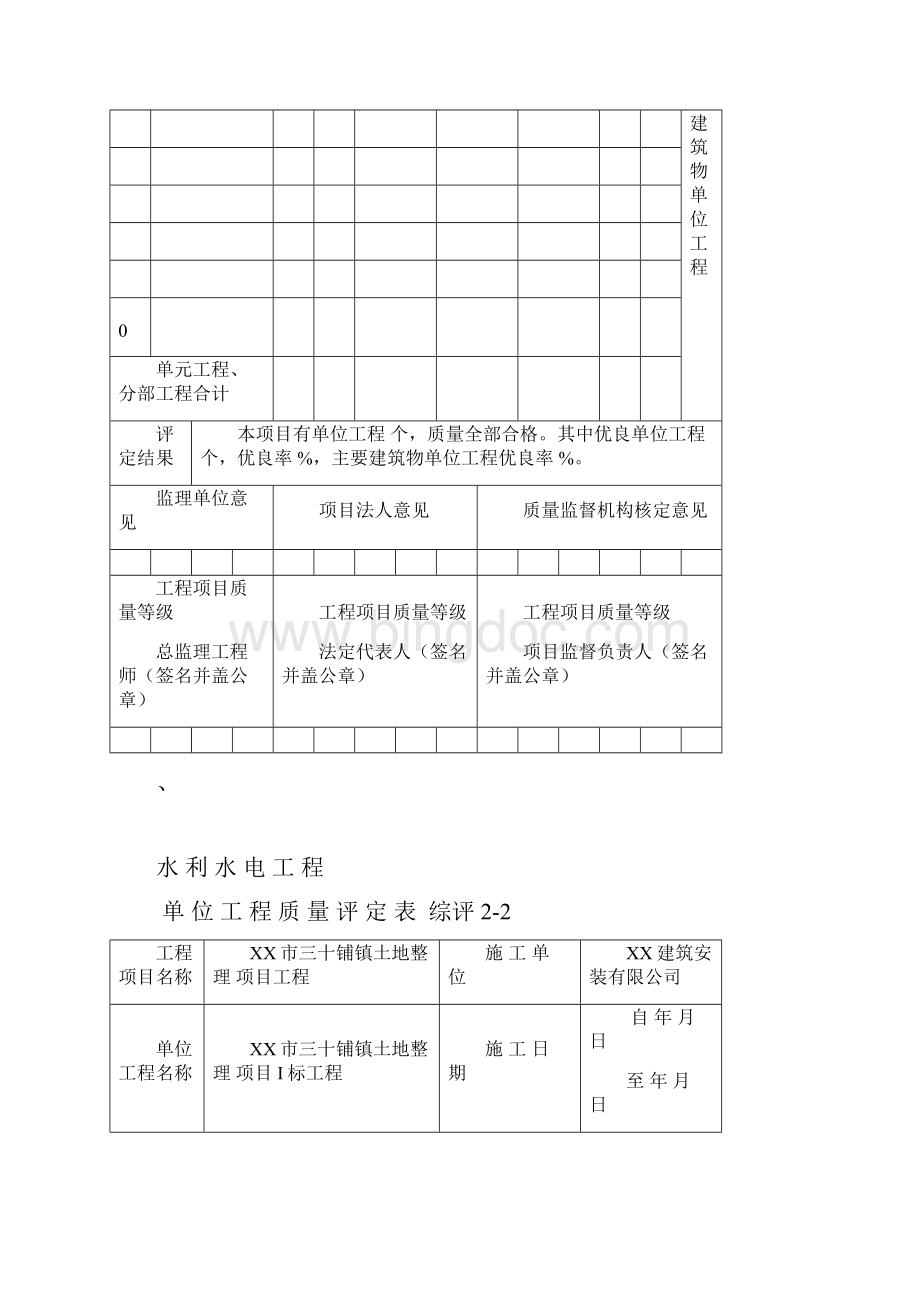 全套水利水电工程施工质量评定综合用表.docx_第3页