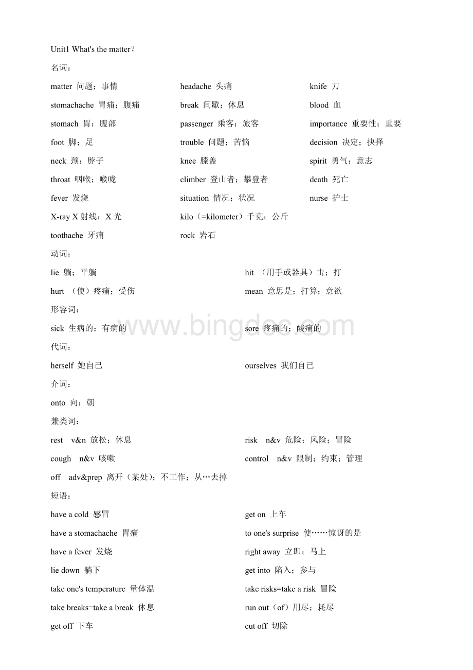 人教版八年级下册英语Unit1知识点.docx_第1页