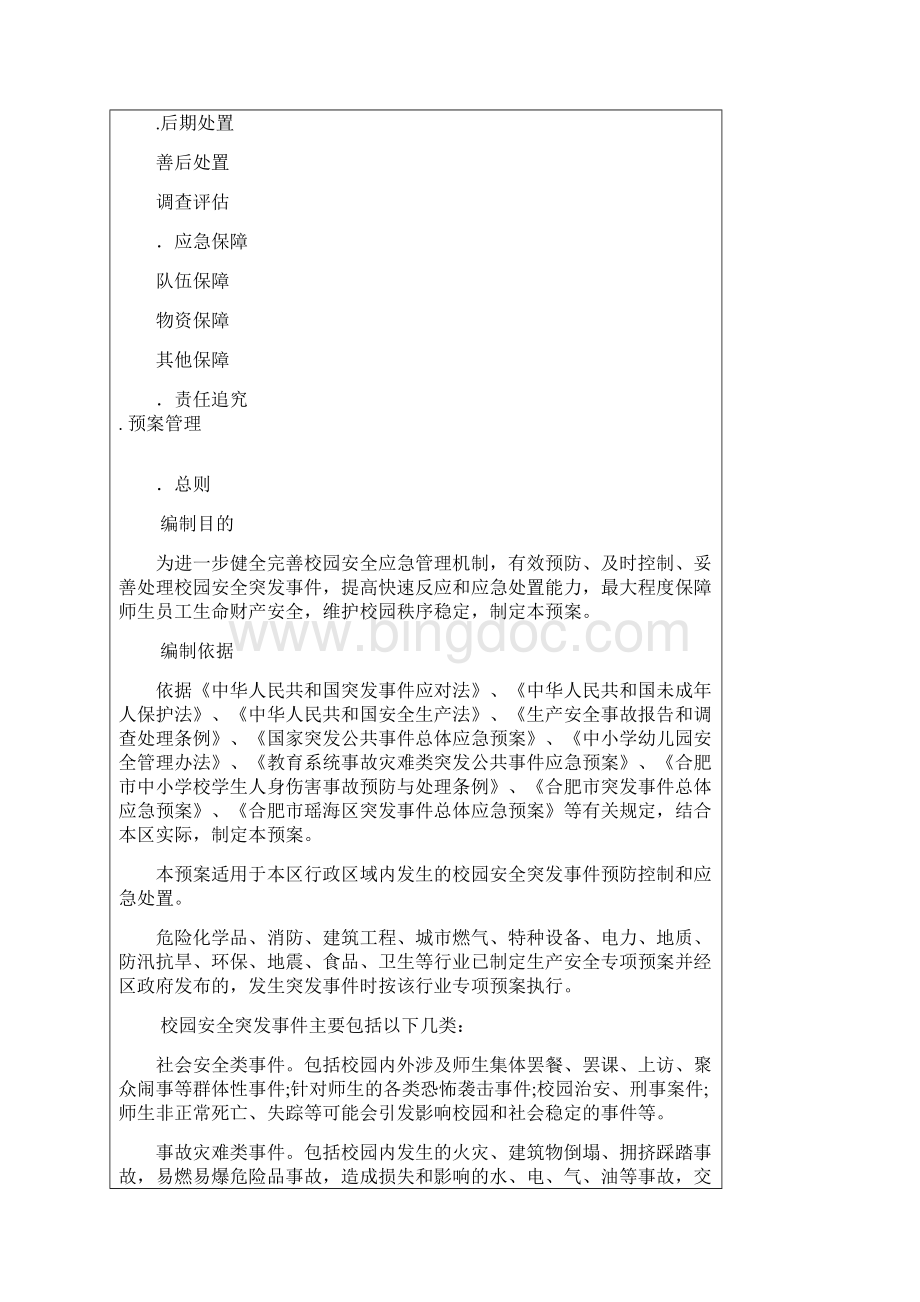 瑶海区校园安全突发事件应急预案文档格式.docx_第2页