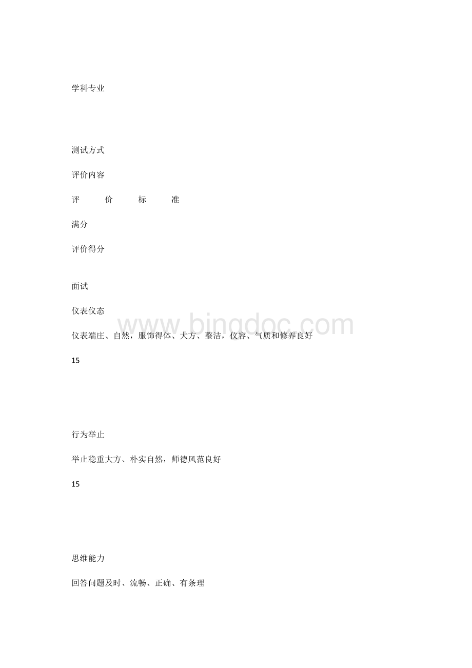 大学教师招聘试讲标准.docx_第1页