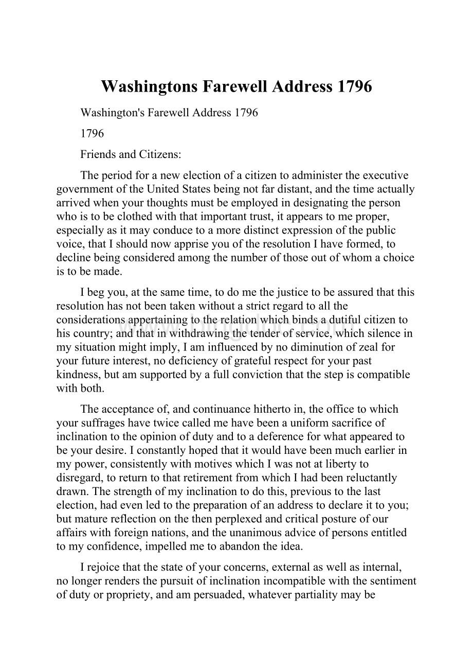 Washingtons Farewell Address 1796.docx_第1页