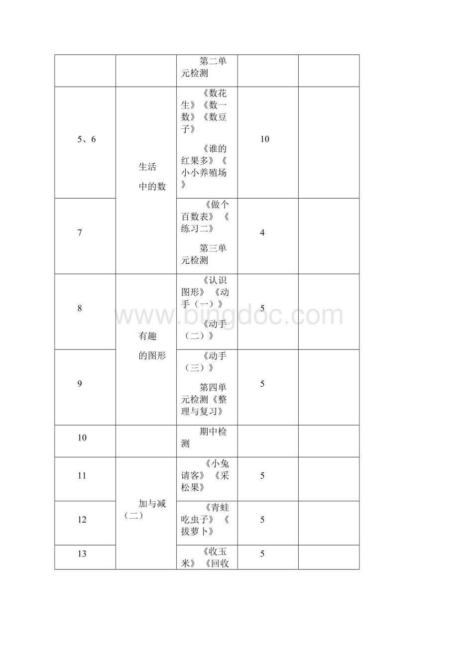 北师版一年级数学下册全册教案Word格式文档下载.docx_第2页