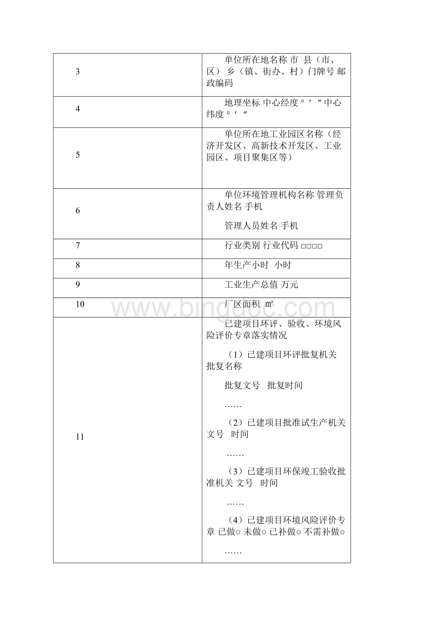 企业环境隐患自查报告表枣庄环保.docx_第2页