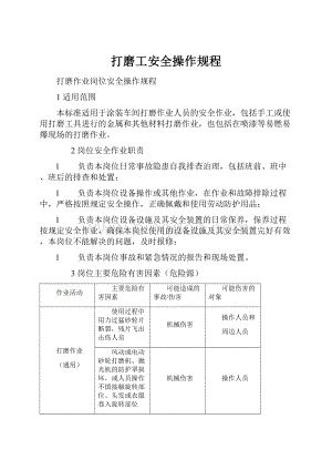 打磨工安全操作规程Word格式文档下载.docx