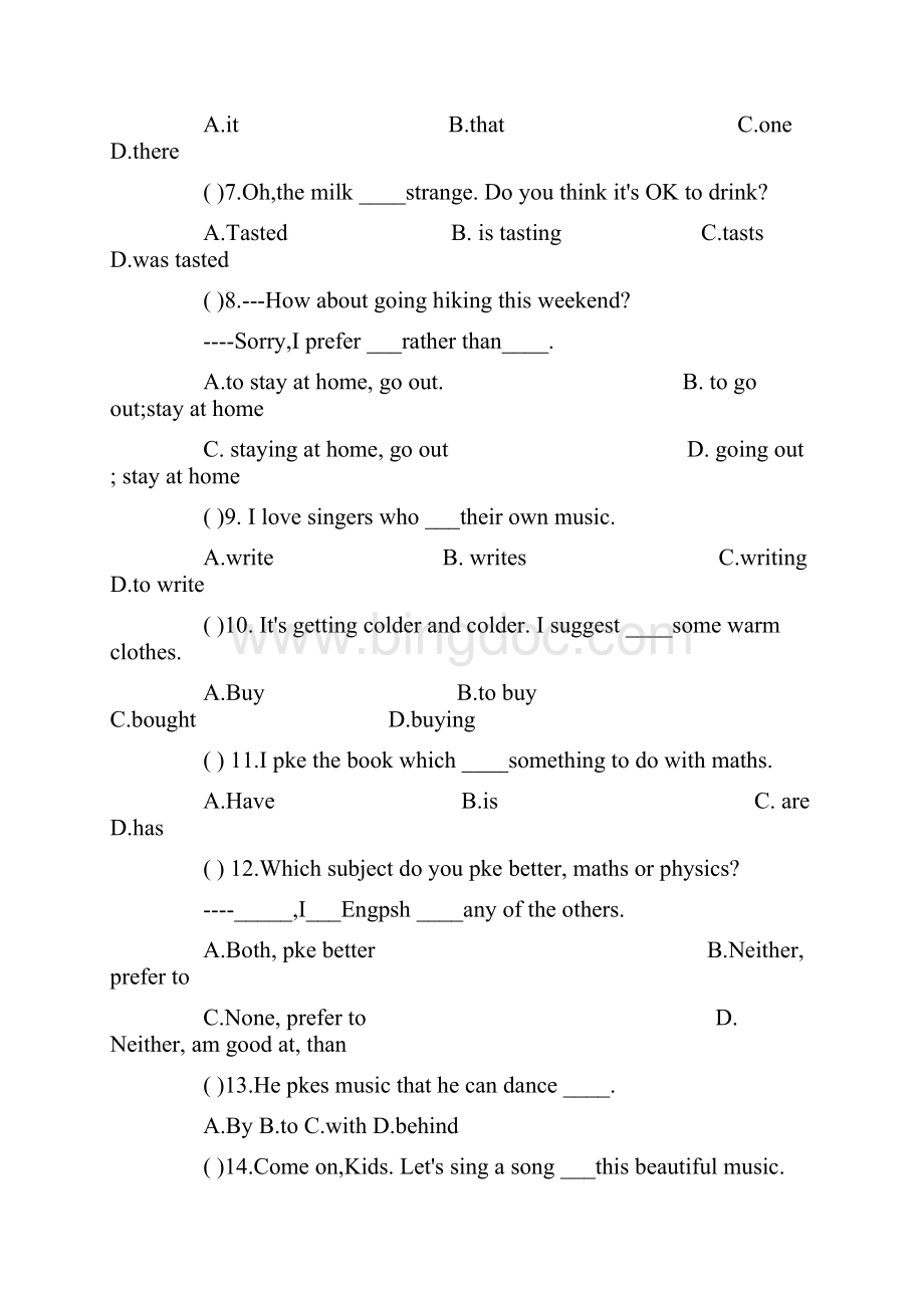 人教新目标版九年级英语Unit6检测试题Word下载.docx_第2页