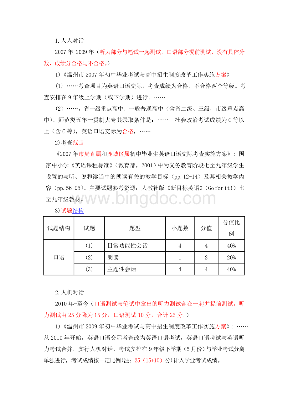 人机对话现场会资料二温州市初中毕业生英语听力口语学业测试回顾(陈永军)Word文档下载推荐.doc_第2页