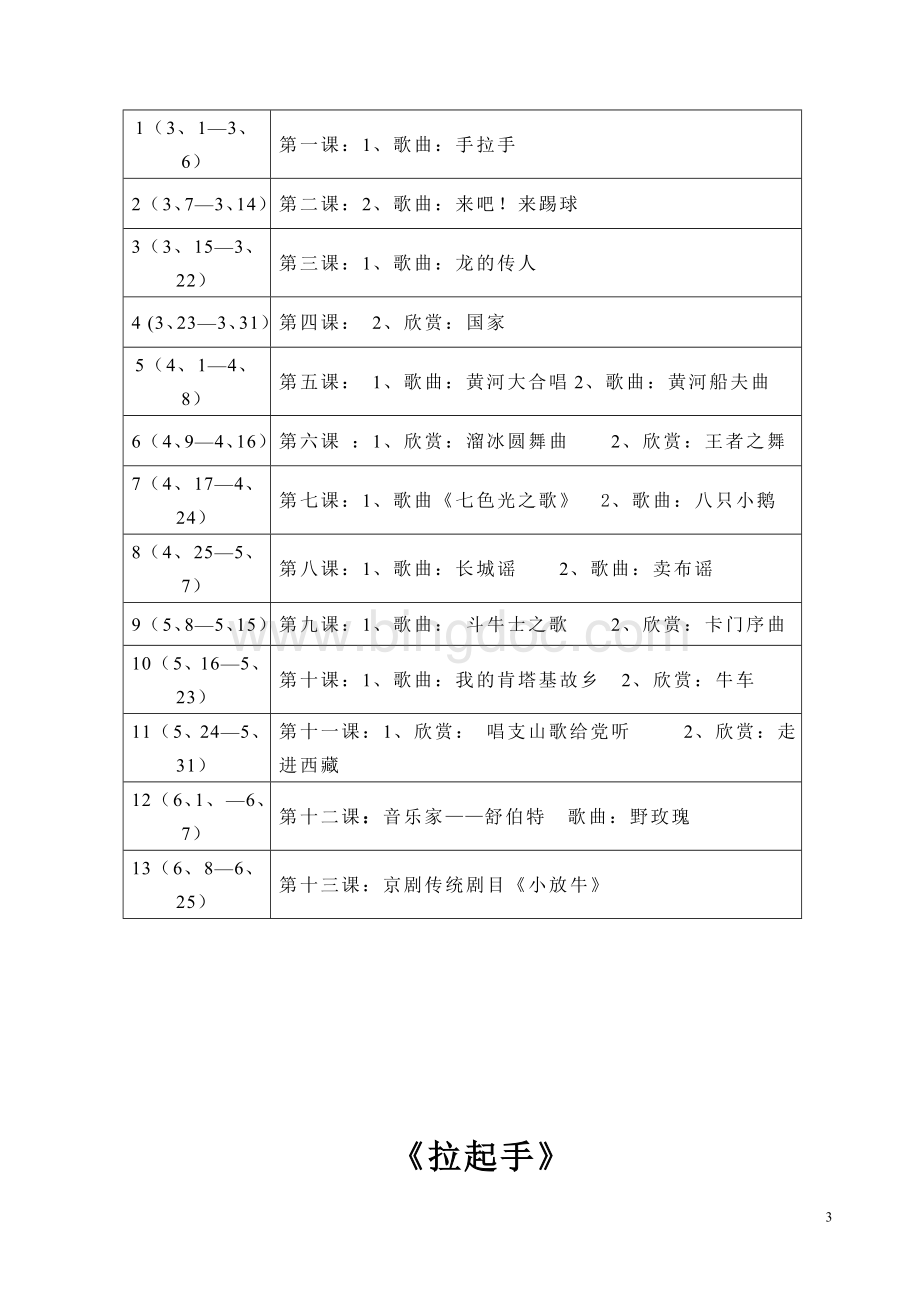 花城出版社和广东教育出版社合作的六年级音乐下册教案.doc_第3页