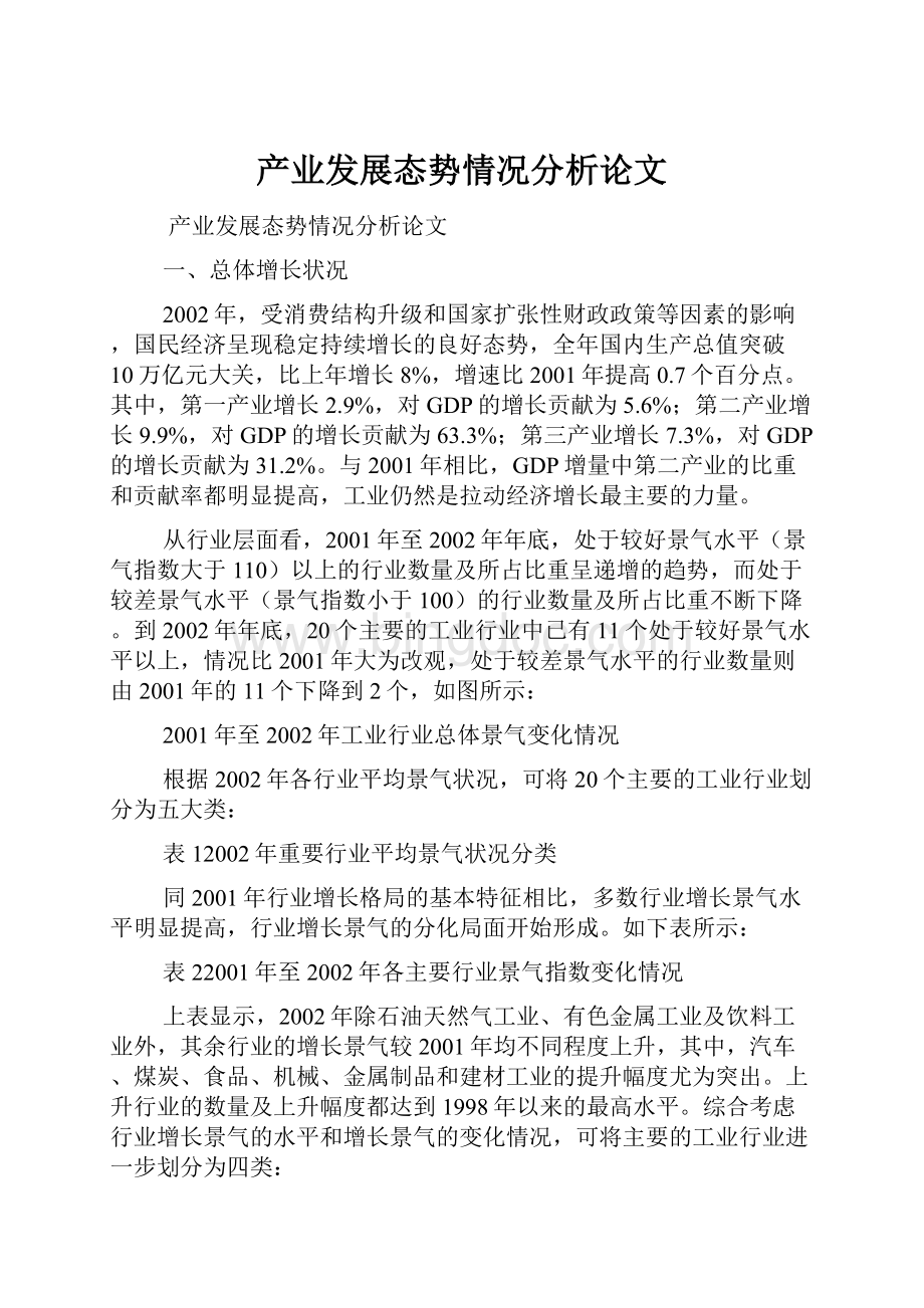 产业发展态势情况分析论文文档格式.docx