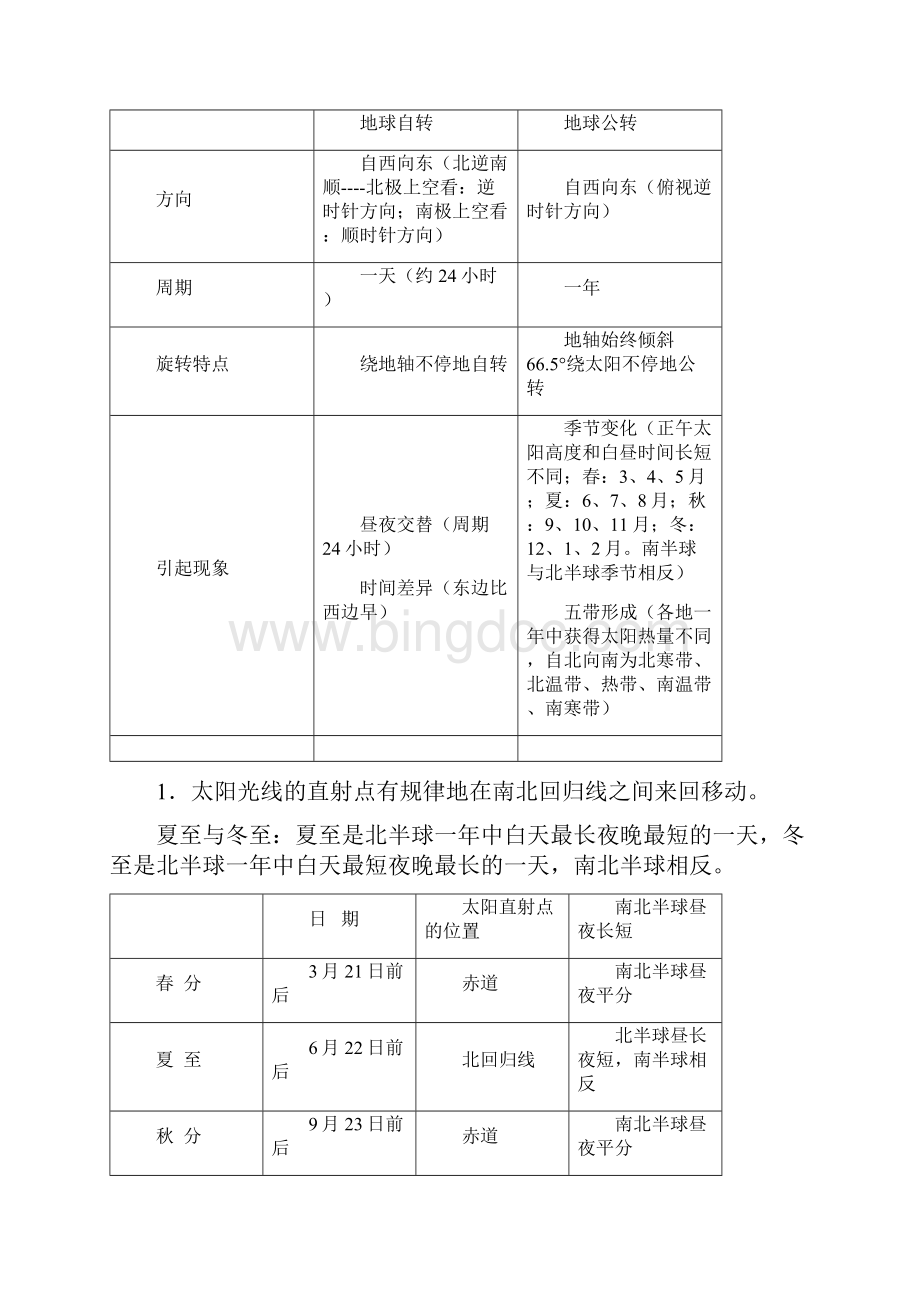 人教版七年级地理上册汇总复习文档格式.docx_第3页