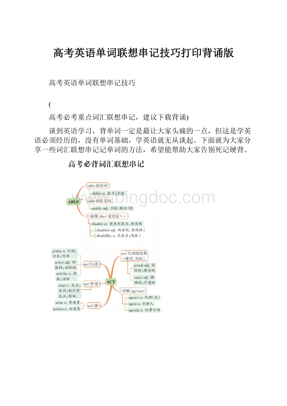 高考英语单词联想串记技巧打印背诵版Word格式.docx_第1页