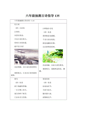 六年级抽测古诗指导135Word文件下载.docx