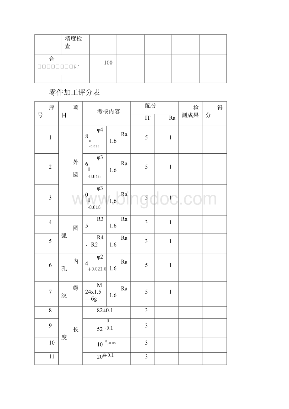 数控车中级工图纸及评分标准六套样本.docx_第3页