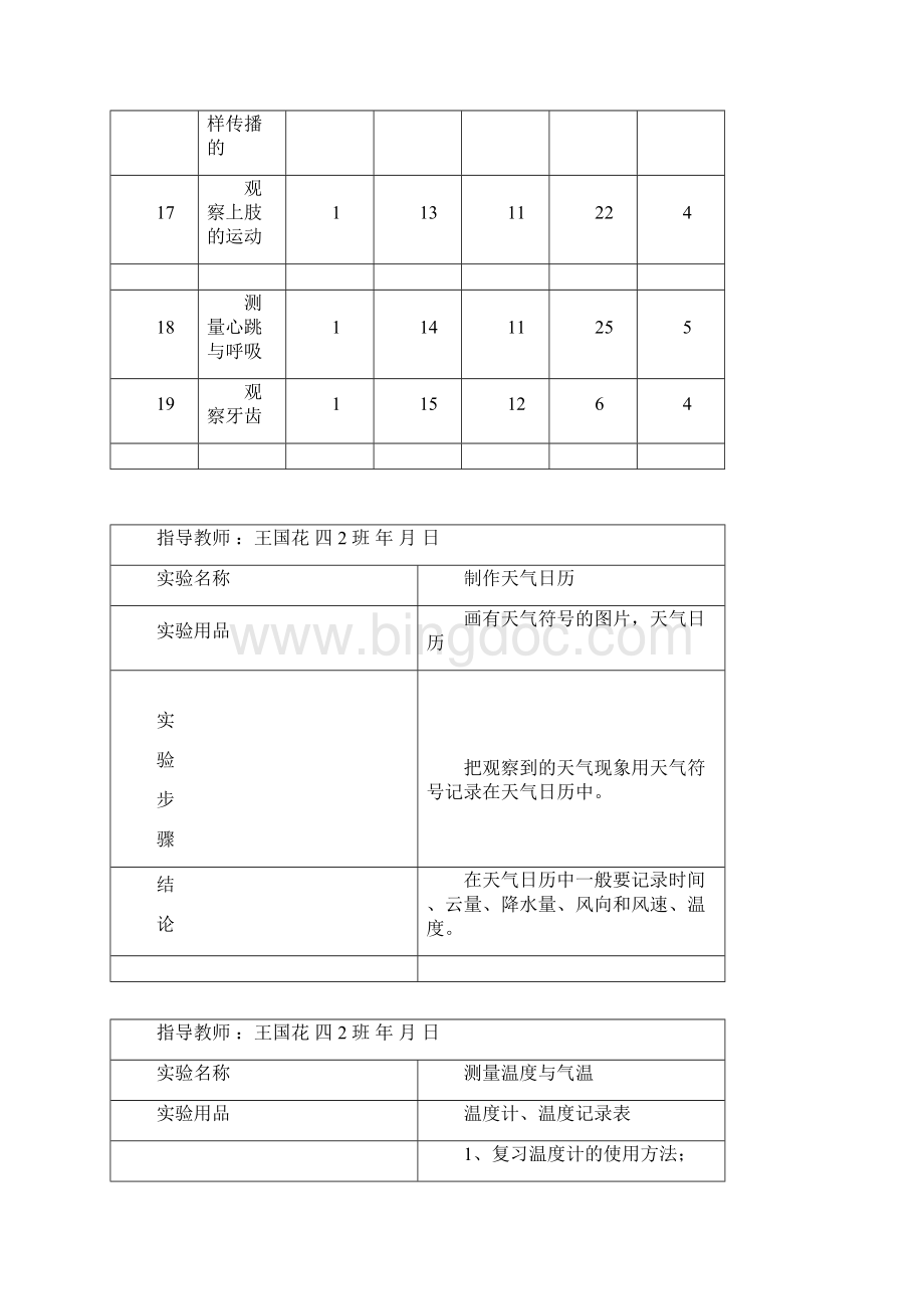 教科版小学四年级上册科学全册实验报告单.docx_第3页